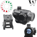 Tactical Reflex Red Green Dot Sight Scope with Dual Rail Mounts Black