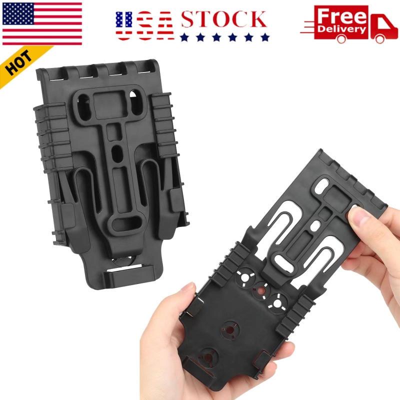 1-1_0f87fadd-66e1-40c4-870c-b720fd24682e Quick Locking System Kit Adapter Base Quick Release Buckle Set Polymer Black | West Lake Tactical