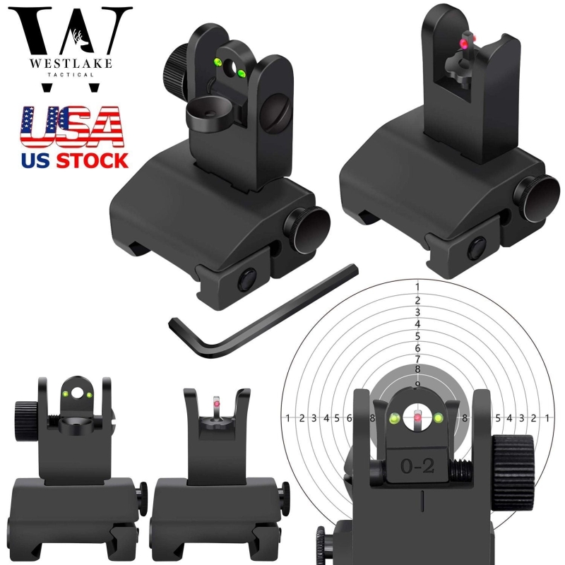 1-1_48dd5c90-9dbd-4c6c-abdc-1a3ab781e331 Fiber Optics Tactical 223 556 Flip Up Rapid Transition Front and Rear Iron Sight