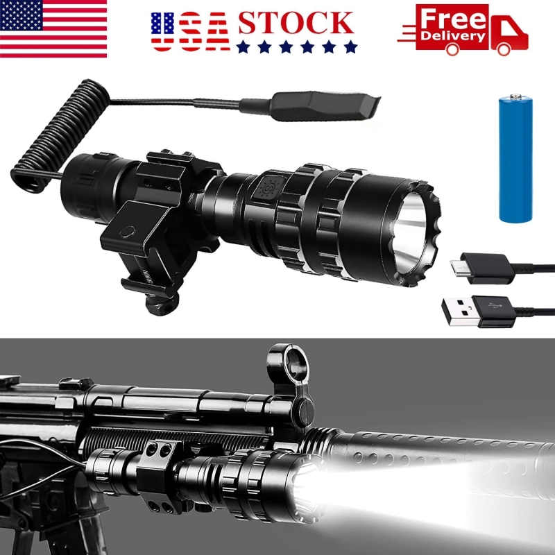 1-1_ba1926a0-ebd3-48f6-bc36-2c37b1868184 9000lm Tactical Gun Flashlight +Picatinny Rail Mount+Switch for Hunting Shooting | West Lake Tactical