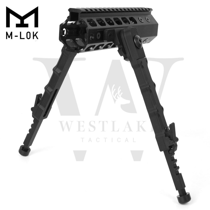 M-LOK 7.5" - 9" Rifle Bipod Lightweight Adjustable for Gun Hunting Matte Black