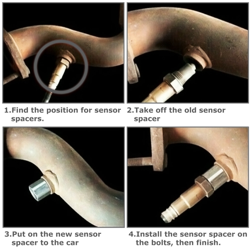 Oxygen O2 Sensor Spacer Adapter Bung Catalytic Converter Fix Check Engine Light