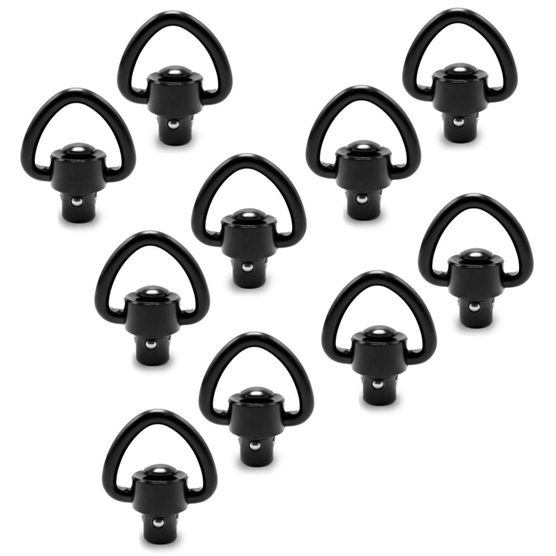 10pcs 10 PCS Quick Detach D-Loop Set 1" Heavy Duty QD Sling Swivels with Push Button