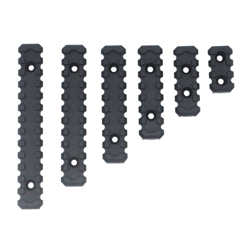 6 PCS M-LOK Polymer Picatinny Weaver Rail Section 3 5 7 9 11 13 Slot Rail Set | West Lake Tactical