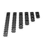 6 PCS M-LOK Polymer Picatinny Weaver Rail Section 3 5 7 9 11 13 Slot Rail Set | West Lake Tactical
