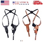 Tactical Gun Holster Shoulder Leather Pistol and Mag Concealed Vest 2 Color | West Lake Tactical