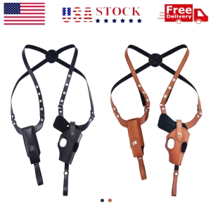 Tactical Gun Holster Shoulder Leather Pistol and Mag Concealed Vest 2 Color | West Lake Tactical