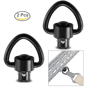 2 PCS Quick Detach D-Loop Set 1" Heavy Duty QD Sling Swivels with Push Button