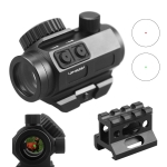 Red / Green Dot Sight 2 MOA Reflex Gun Sight Rifle Scope With 1 inch Riser Mount