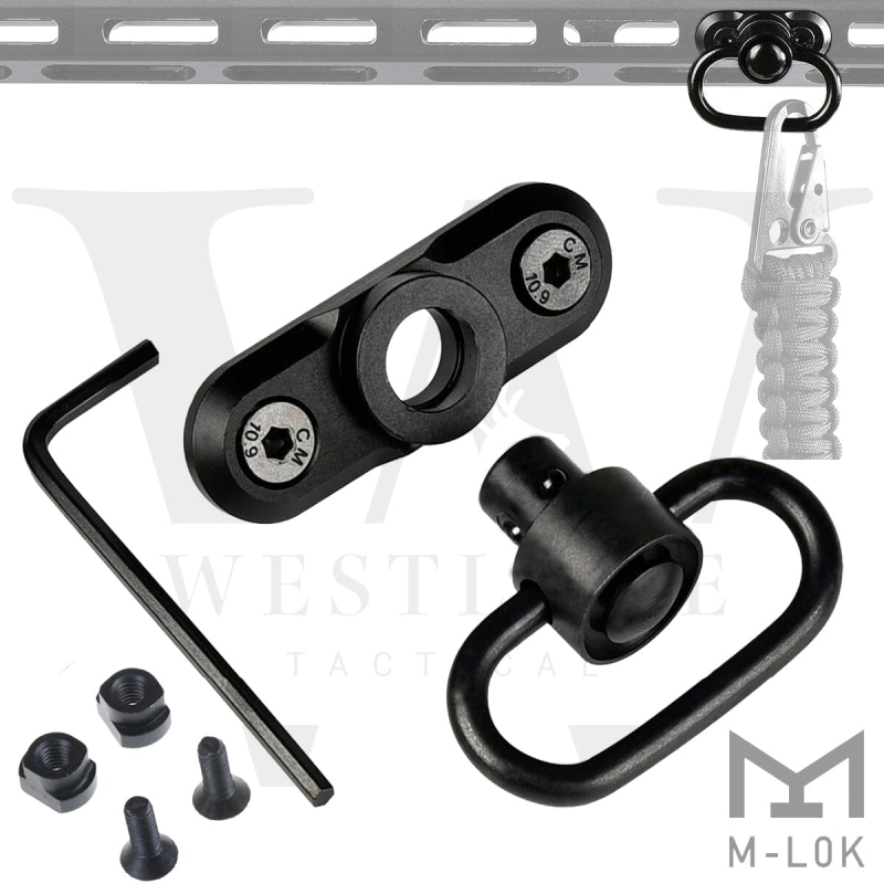 Single Point Gun Rifle Sling Bungee Strap w/ M-LOK Quick Release QD Sling Swivel | West Lake Tactical