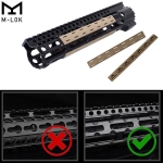 5.5" M-LOK Rail Panel Cover Handguard Slot Covers Snap-in 5 PCS Pack Tan