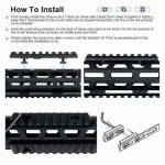 M-Lok 5 Slot Picatinny/Weaver Rail Handguard Section Aluminum 2.5" - Black