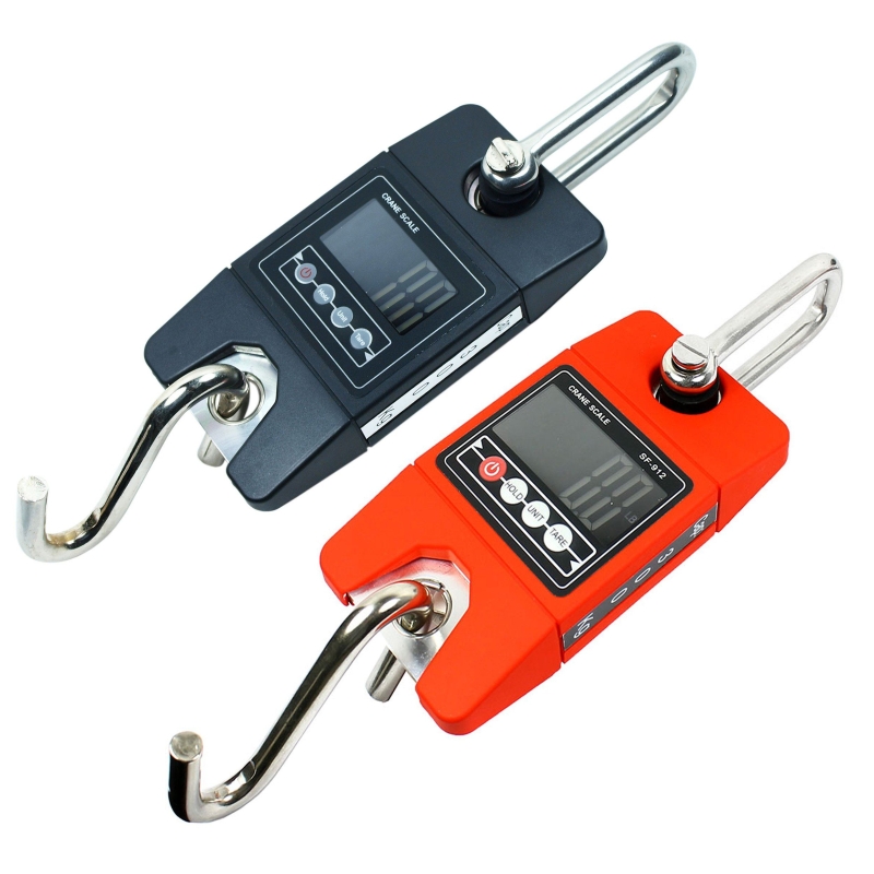 2PCS 300 KG / 600 LBS Digital Hanging Scale SF912 Industrial Crane Scale