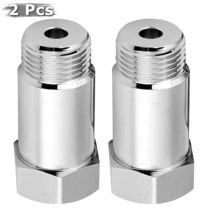 2 Pack O2 Extender extension adapter oxygen sensor spacer cel fix m18x1.5x45mm