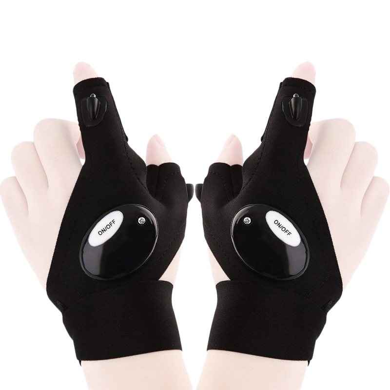 1 Pair LED Flashlight Gloves for Outdoor Fishing Camping Hiking Gloves Men Women - West Lake Tactical