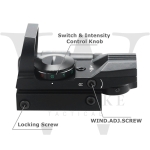 Tactical Reflex Red Green Dot Sight Scope With Red Laser Holographic Illuminated