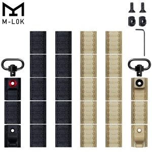 Snap-in M-LOK Rail Panels and M-LOK Hand Stop w/ QD Sling Swivel Adapter 14 PCS