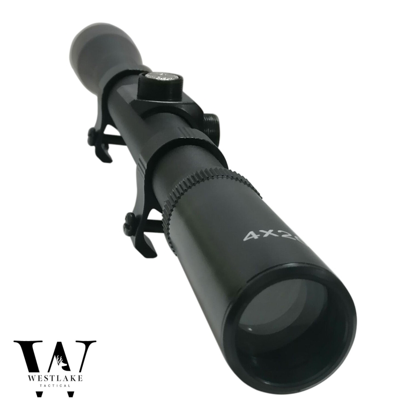 4X20 Scope w/ Ring Mounts Rapid Range Hunting Tactical Rifle Air Gun Crossbow | West Lake Tactical