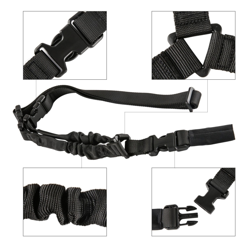 Single Point Gun Rifle Sling Bungee Strap w/ M-LOK Quick Release QD Sling Swivel | West Lake Tactical