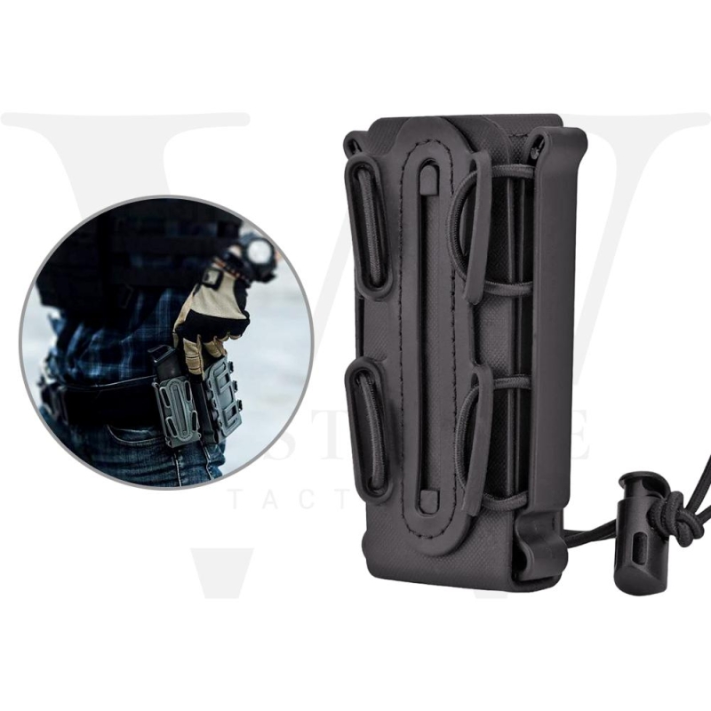 Tactical Scorpion Soft Shell 9mm Pistol Magazine Pouch Carrier Tall W/ Belt Loop