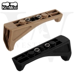 Tactical KeyMod Angled Forward Foregrip Fore Grip Forend Hand Stop Black / Tan