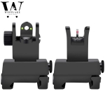 Fiber Optics Tactical 223 556 Flip Up Rapid Transition Front and Rear Iron Sight