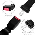 Universal Car Safety Seat Belt Extender Seatbelt Extension Strap Buckle 9 inch | West Lake Tactical