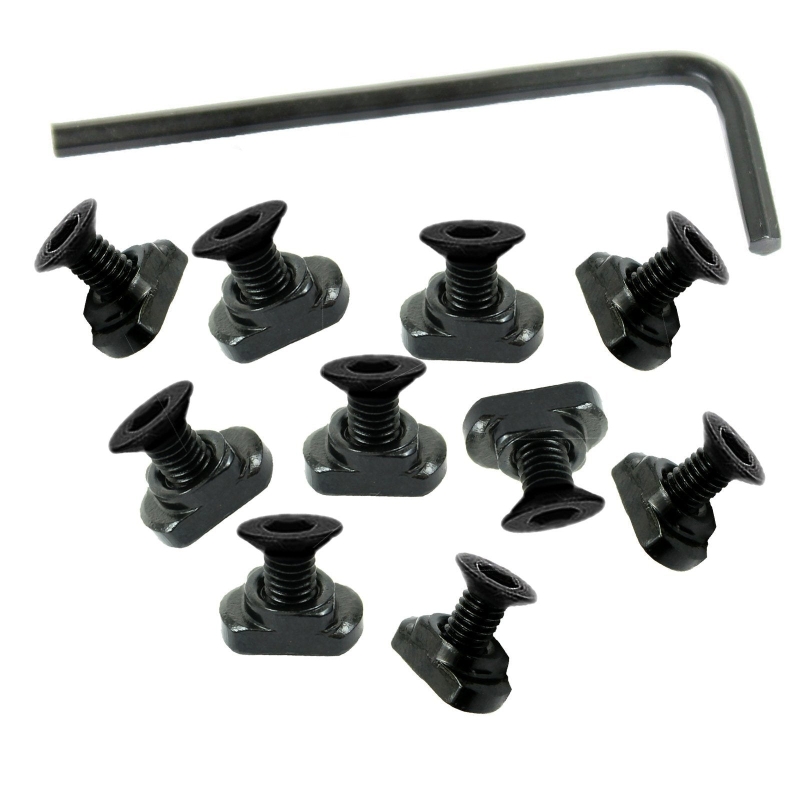 10 Pack M-LOK Screw and Nut Replacement Set for Rail Sections - with Wrench - West Lake Tactical