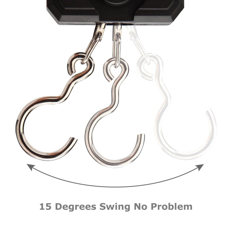 Digital Fish Scale Hanging Scale w/ Built-in Measuring Tape Backlit LCD Display