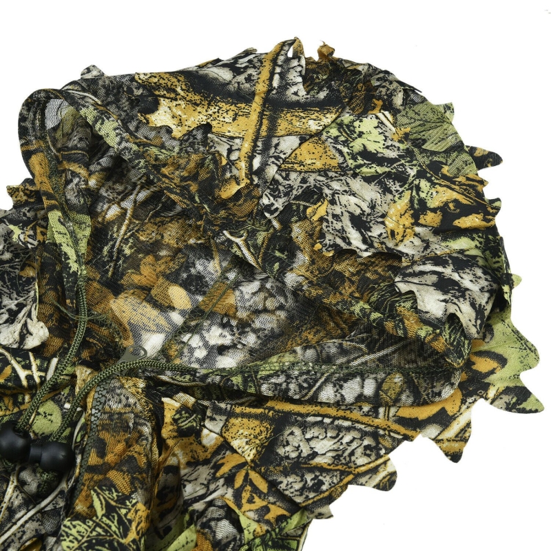 3D Ghillie Suit Set Sniper Train Leaf Jungle Forest Wood Hunting Camouflage