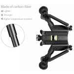 6" to 9" Carbon Fiber Adjustable Spring Return Hunting Rifle Bipod