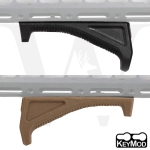 Tactical KeyMod Angled Forward Foregrip Fore Grip Forend Hand Stop Black / Tan