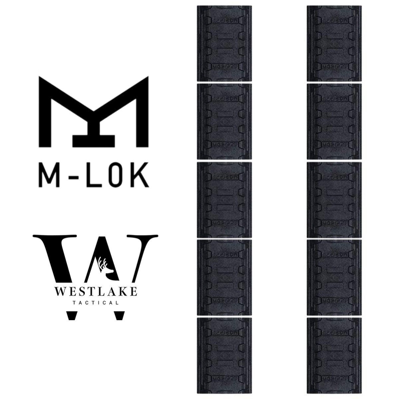 10 PCS M-Lok Rail Cover SNAP-IN Panels for MLOK Handguard Black / Tan