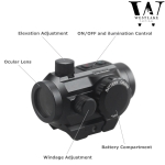 Tactical Reflex Red Green Dot Sight Scope with Dual Rail Mounts Black