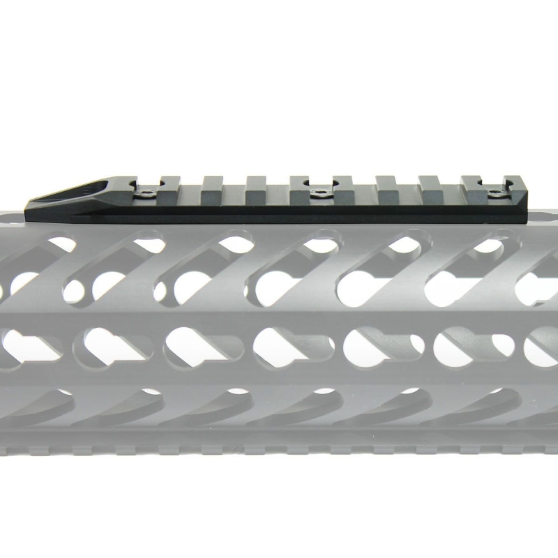 9 Slot 4.5" Picatinny Weaver Rail Section for Keymod Handguard - Aluminum Black
