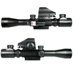 3-9X40 Tactical Rifle Scope with Holographic 4 Reticle Sight & Red Laser JG8