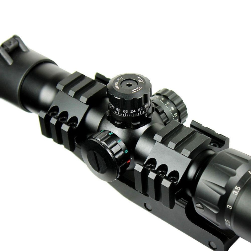1.5-4X30 Tactical Rifle Scope with RGB illuminated Horseshoe Reticle-PEPR Mount - West Lake Tactical