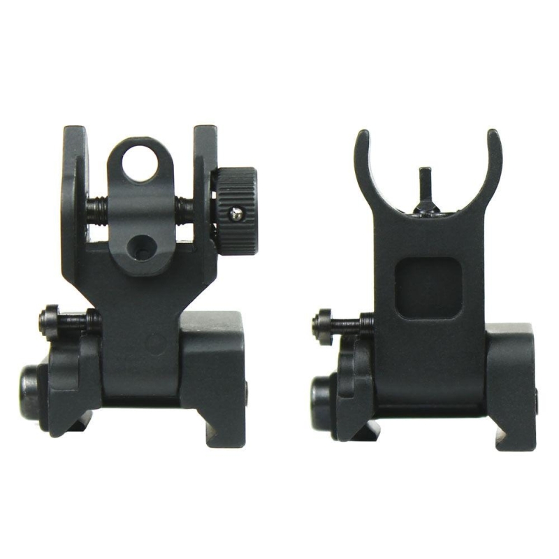 57_0ca9376f-f1d8-43ce-af27-117b822dfe3c Premium Mil Spec Flip up Front Rear Iron Sight Set Fits Picatinny Rails Flattop - West Lake Tactical