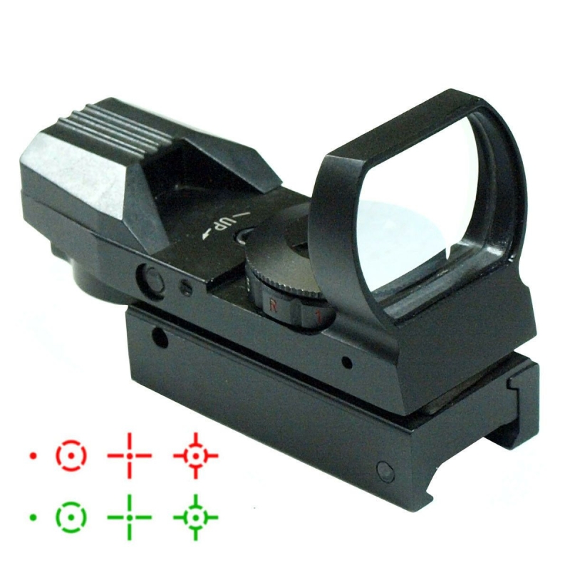 57_0e194ee8-b6e9-461f-92a3-08f1a30f17b5 Tactical Holographic Reflex Red Green Dot Sight 4 Type Reticle for 20mm Rails