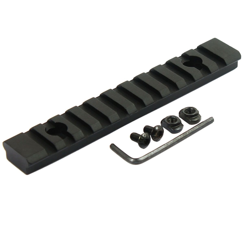 M-Lok 11 Slot Picatinny/Weaver Rail Handguard Section Aluminum 5" - Black