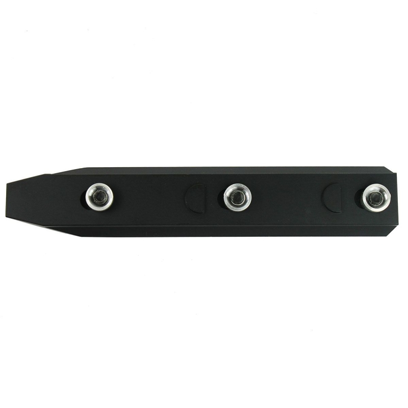 9 Slot 4.5" Picatinny Weaver Rail Section for Keymod Handguard - Aluminum Black