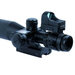 2.5-10X40 Tactical Rifle Scope with Red Laser & Mini Reflex 3 MOA Red Dot Sight