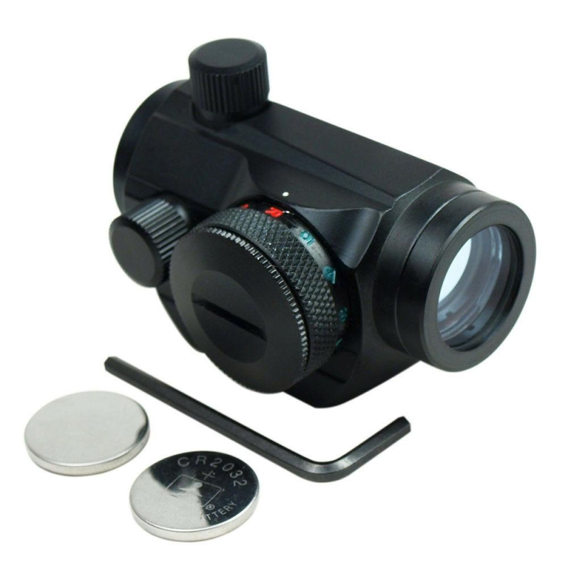 57_22769619-3d9e-42d0-b6a4-6a945708daa1 Tactical Weatherproof Adjustable 5 MOA Green Red Dot Sight Scope for 20mm Rails