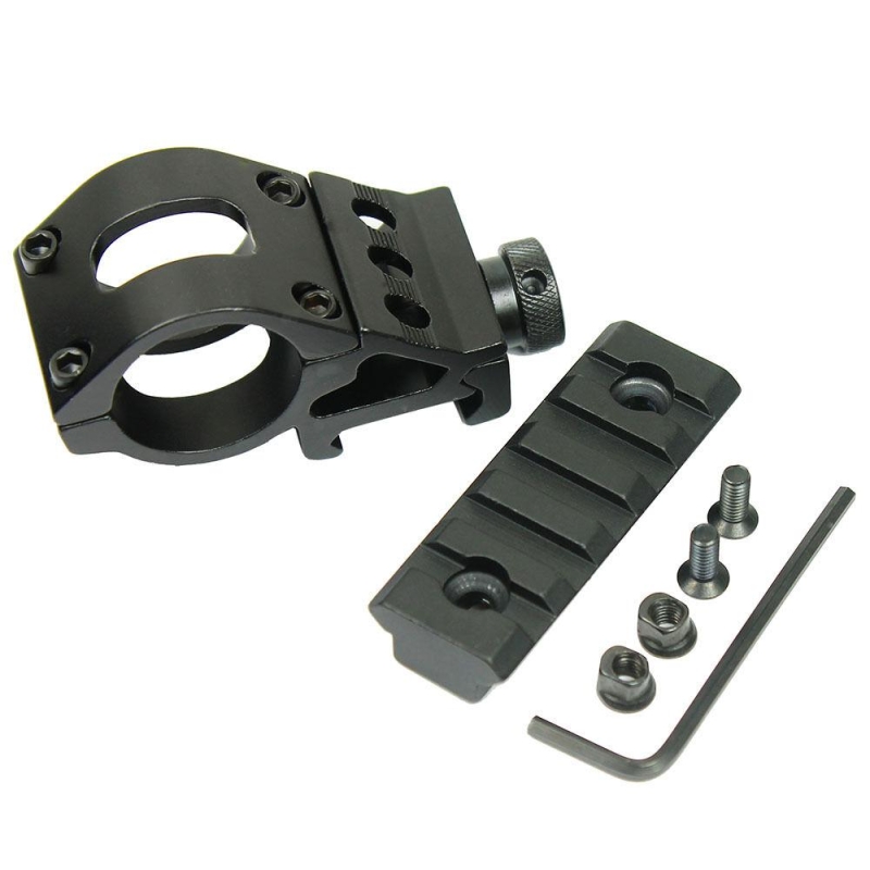 57_22ac7a95-2c07-4758-93d7-23945a96cf19 1" Offset Scope Ring with Rail Mount & KeyMod Rail Section for Laser /Flashlight - West Lake Tactical