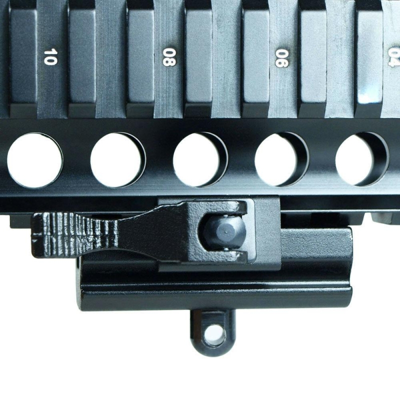 Quick Release QR Harris Style Bipod Sling Stud to 20mm Rail Adapter Black Matte
