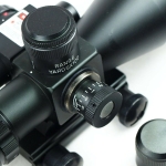 2.5-10X40 Tactical Rifle Scope with Red Laser & Mini Reflex 3 MOA Red Dot Sight