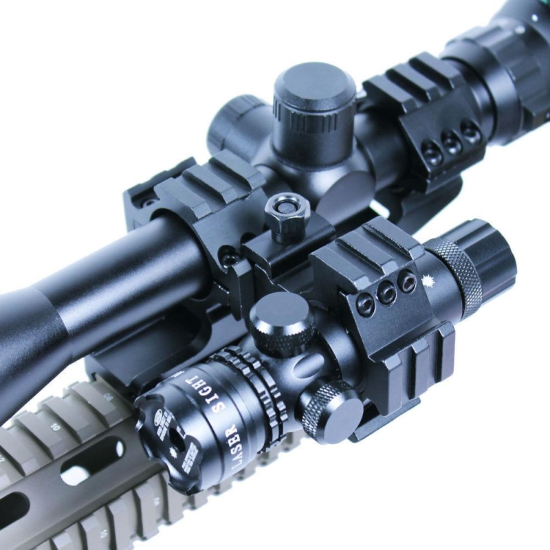 6-24x50 Hunting Rifle Scope Mil-dot illuminated Snipe Scope & Red Laser Sight - West Lake Tactical