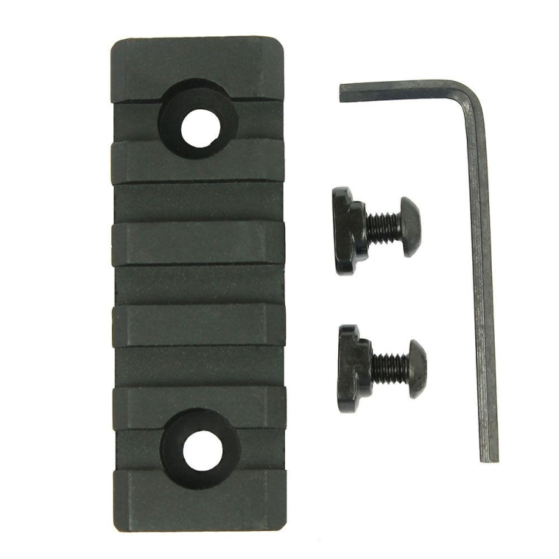 57_2e46f689-0dda-4304-b46e-ef3f45c0c288 M-Lok 5 Slot Picatinny/Weaver Rail Handguard Section Aluminum 2.5" - Black