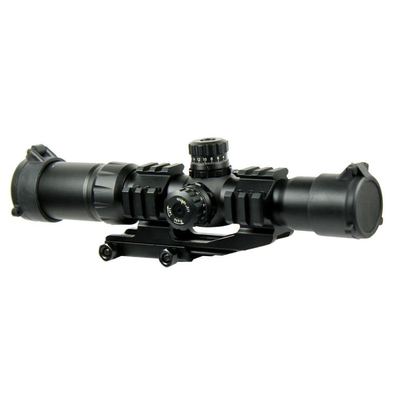 1.5-4X30 Tactical Rifle Scope with RGB illuminated Horseshoe Reticle-PEPR Mount - West Lake Tactical