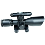 2.5-10x40 Tactical Rifle Scope Green Laser Dual illuminated Mil-dot Rail Mount